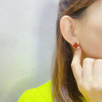 ¡®Lumi¡¯CLOVER MEDIUM 1 MOTIFS CARNELIAN  EARRINGS