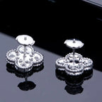 ¡®Lumi¡¯CLOVER 1 MOTIFS DIAMOND STUD EARRINGS SILVER