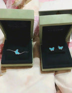¡®Lumi¡¯BUTTERFLY TURQUOISE EARRINGS SILVER