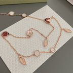 ¡®Lumi¡¯LUCKY SPRING 15 MOTIFS ROSE GOLD NECKLACE