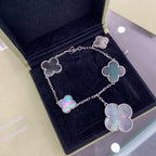 ¡®Lumi¡¯CLOVER 5 MOTIFS SIVLER DARK MOP BRACELET