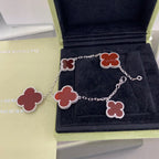 ¡®Lumi¡¯CLOVER 5 MOTIFS SIVLER CARNELIAN BRACELET