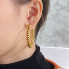 ¡®Lumi¡¯CLASH LARGE HOOP EARRINGS