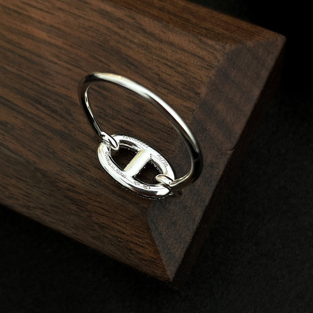 ¡®Lumi¡¯RONDE SMALL SILVER DIAMOND RING