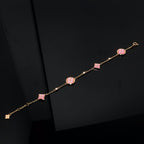 ¡®Lumi¡¯STAR AND SUN 4 MOTIF PINK MOP PINK GOLD BRACELET