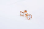 ¡®Lumi¡¯STAR AND SUN PINK GOLD MOP STUD EARRINGS