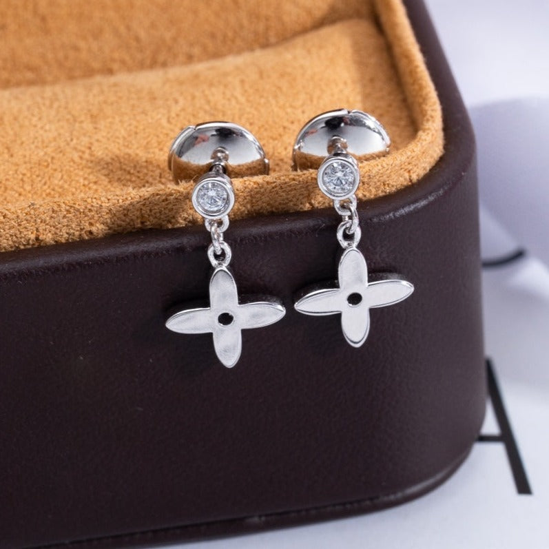 ¡®Lumi¡¯VIDYLLE SILVER DIAMOND MINI DROP EARRINGS
