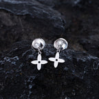 ¡®Lumi¡¯VIDYLLE SILVER DIAMOND MINI DROP EARRINGS