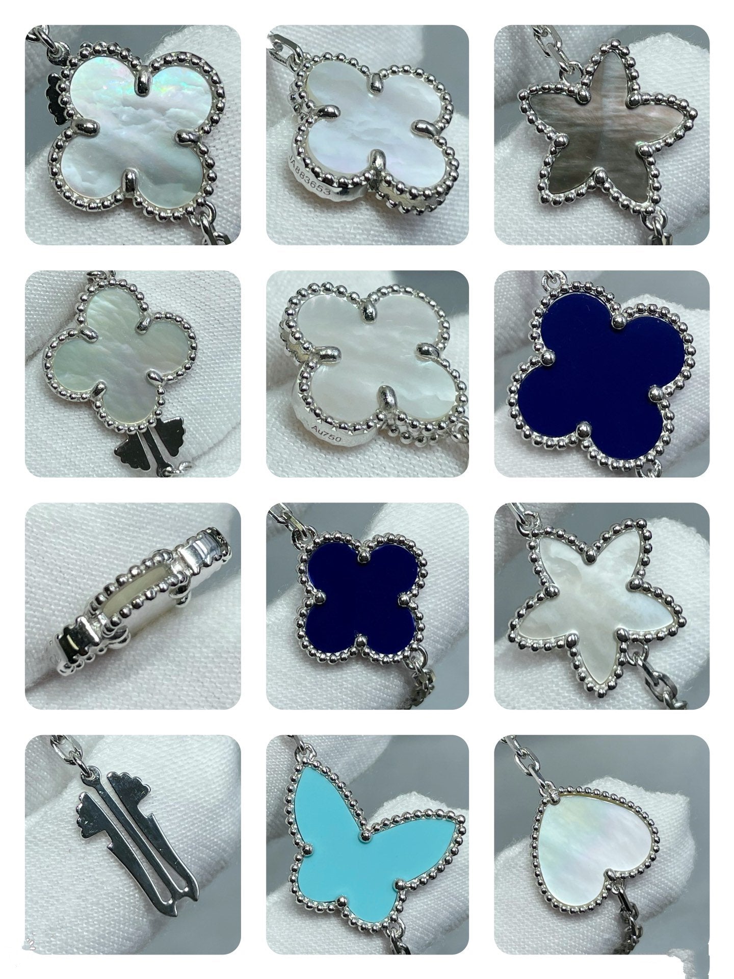 ¡®Lumi¡¯LUCKY CLOVER SILVER 11 MOTIF NECKLACE
