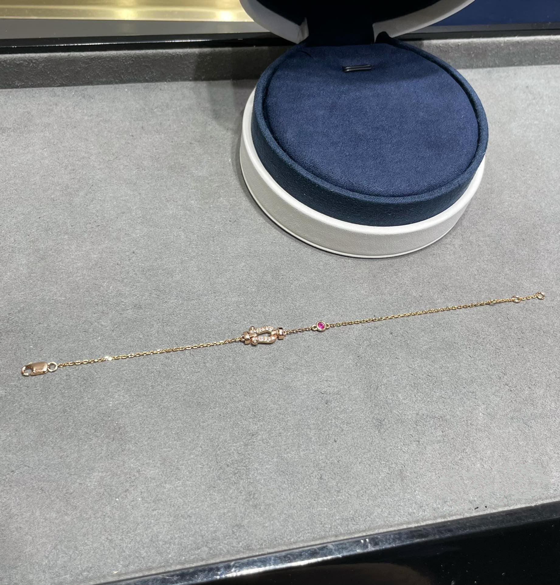 ¡®Lumi¡¯FORCE 10 DIAMOND CHAIN LINK PINK GOLD BRACELET