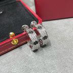 ¡®Lumi¡¯LOVE CERAMIC DIAMOND PAVED SILVER EARRINGS