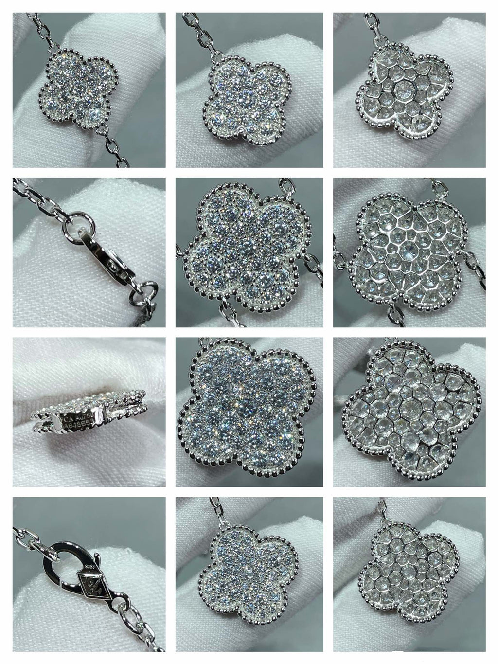 ¡®Lumi¡¯CLOVER 6 MOTIF DIAMOND PAVED NECKLACE
