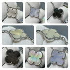 ¡®Lumi¡¯CLOVER 16 MOTIF CHALCEDONY MOP SILVER NECKLACE