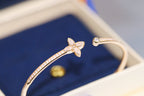 ¡®Lumi¡¯IDYLLE PINK GOLD OPEN BRACELET DIAMOND PAVED