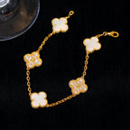 [Lumi]New CLOVER WHITE PEARL MOP 5 MOTIF BRACELET COLLECTION