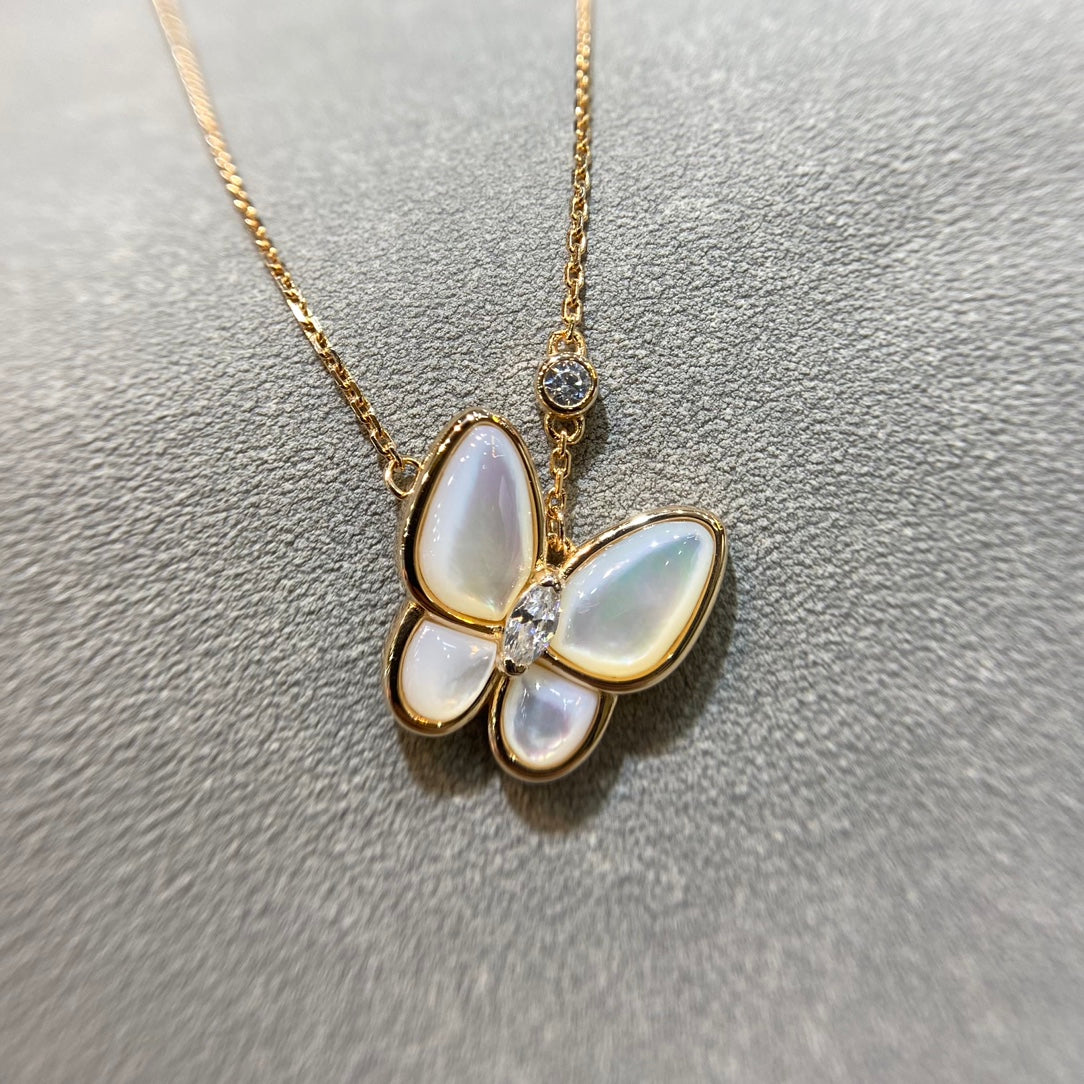 ¡®Lumi¡¯BUTTERFLY MOP DIAMOND NECKLACE