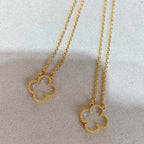 ¡®Lumi¡¯CLOVER ROCK CRYSTAL ROSE GOLD NECKLACE