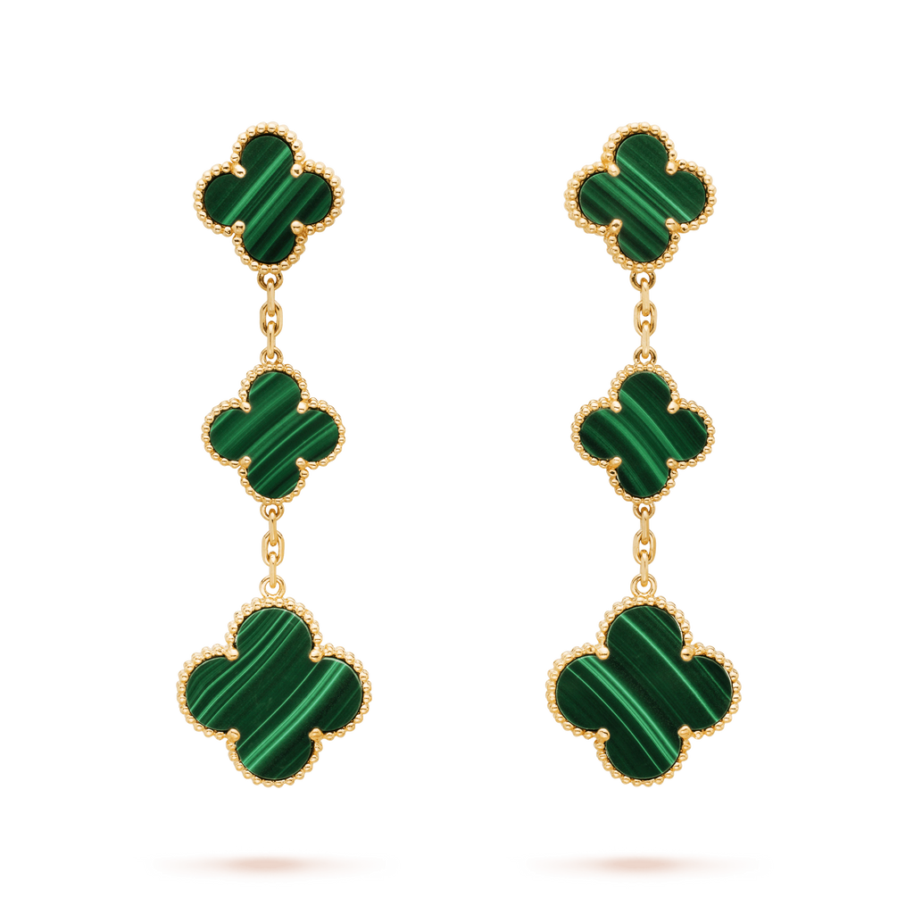 ¡®Lumi¡¯CLOVER MALACHITE 3 MOTIFS GOLD