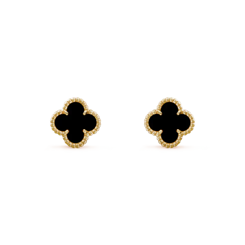 ¡®Lumi¡¯CLOVER MINI 9.5MM BLACK MOP EARRINGS