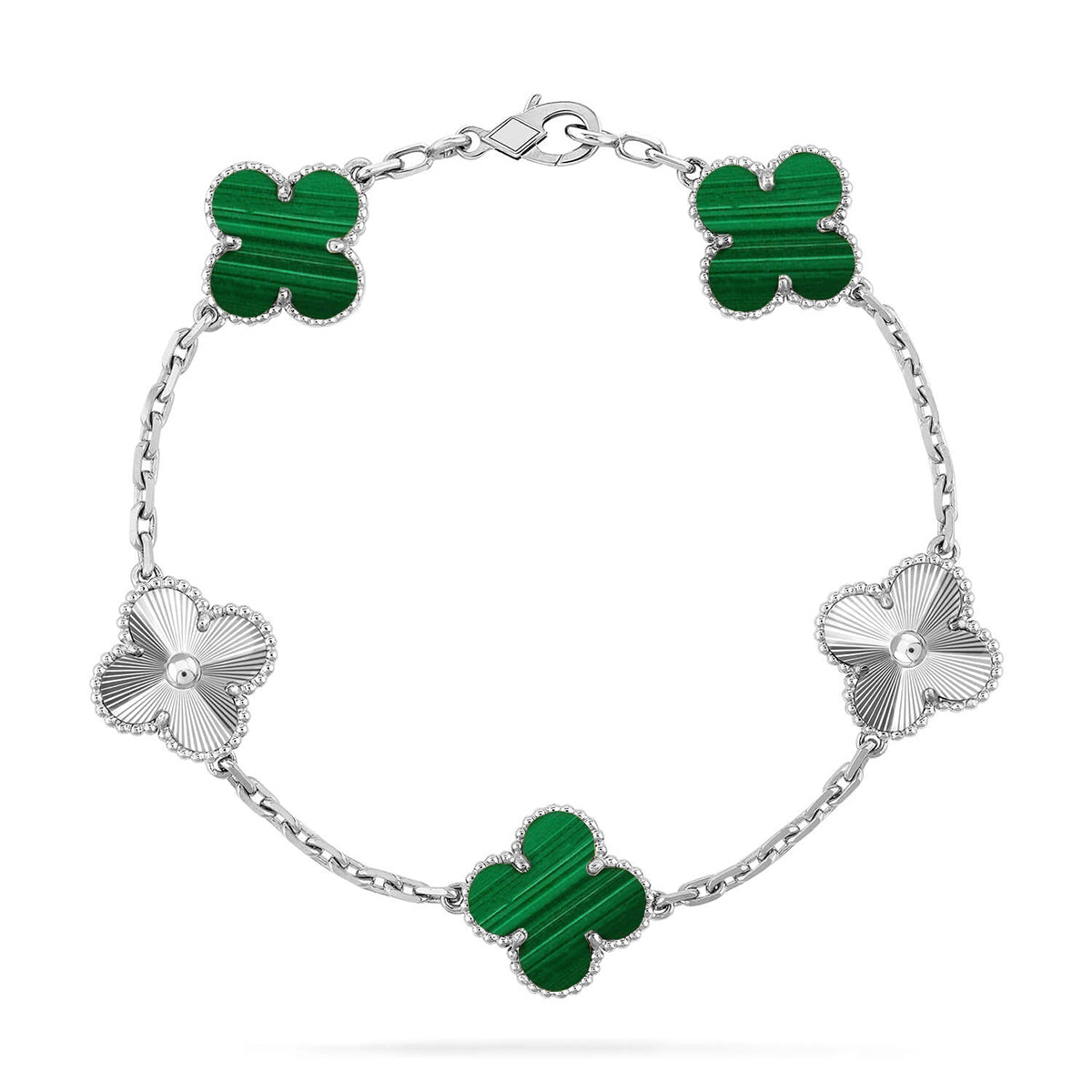 [Lumi]New  CLOVER 5 MOTIF MALACHITE BRACELET COLLECTION