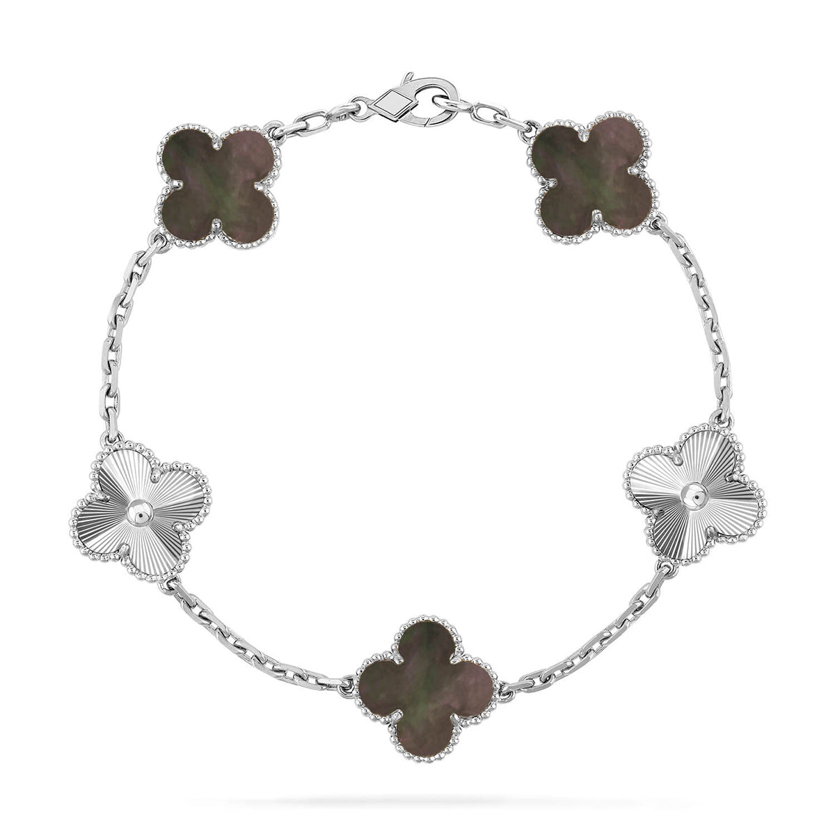 [Lumi]New  CLOVER 5 MOTIF GRAY MOP BRACELET COLLECTION
