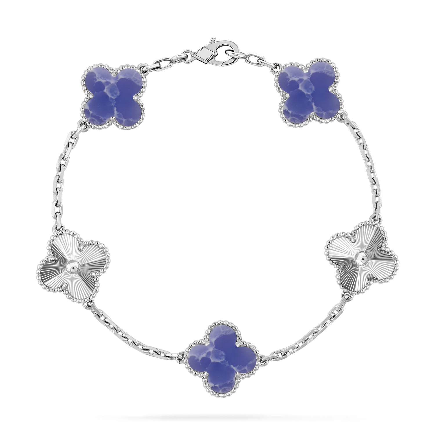 [Lumi jewelry]CLOVER 5 MOTIF BLUE VEINS BRACELET COLLECTION