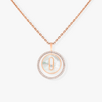 [Imperial] MOVE 1 DIAMOND WHITE MOTHER OF PEARL PINK GOLD DIAMOND NECKLACE