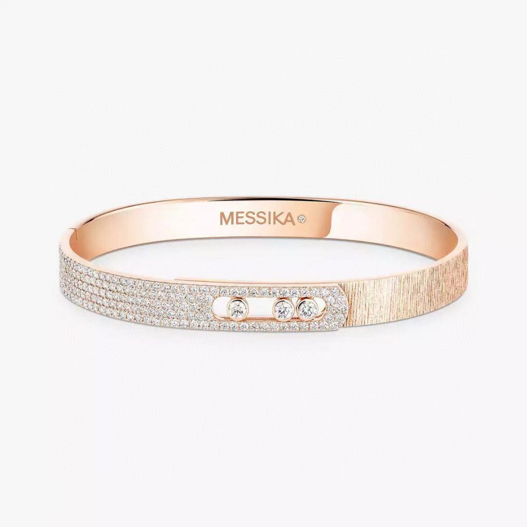 [Lumi Jewelry]2026 BRAND-NEW FROSTED BRACELET WITH DIAMONDS THREE COLORS