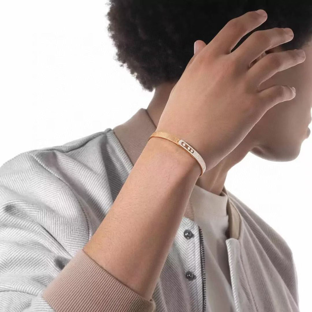 [Lumi Jewelry]2026 BRAND-NEW FROSTED BRACELET WITH DIAMONDS THREE COLORS