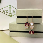 ¡®Imperial¡¯LUCKY LADYBUG WHITE MOP EARRINGS