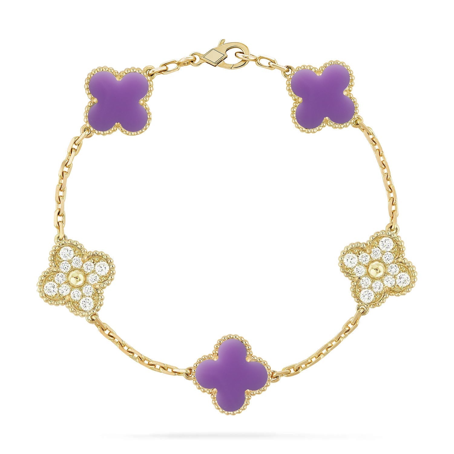 [Lumi]New CLOVER 5 MOTIF LIGHT PURPLE BRACELET COLLECTION