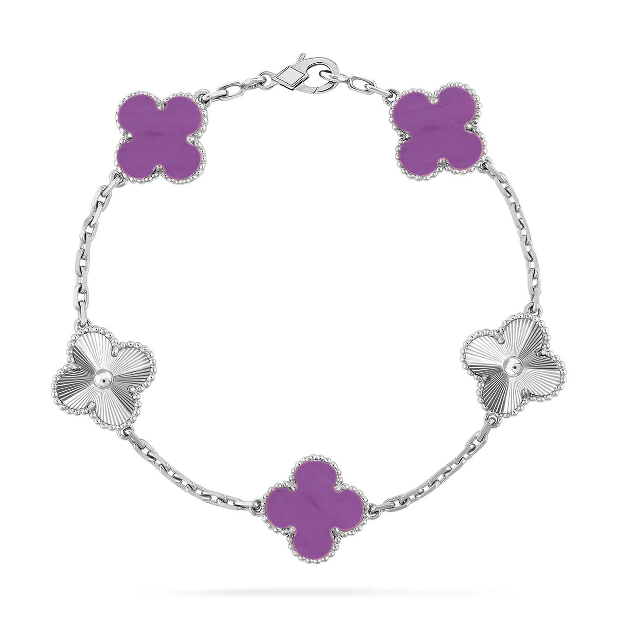 [Lumi jewelry] CLOVER 5 MOTIF VIOLET BRACELET COLLECTION
