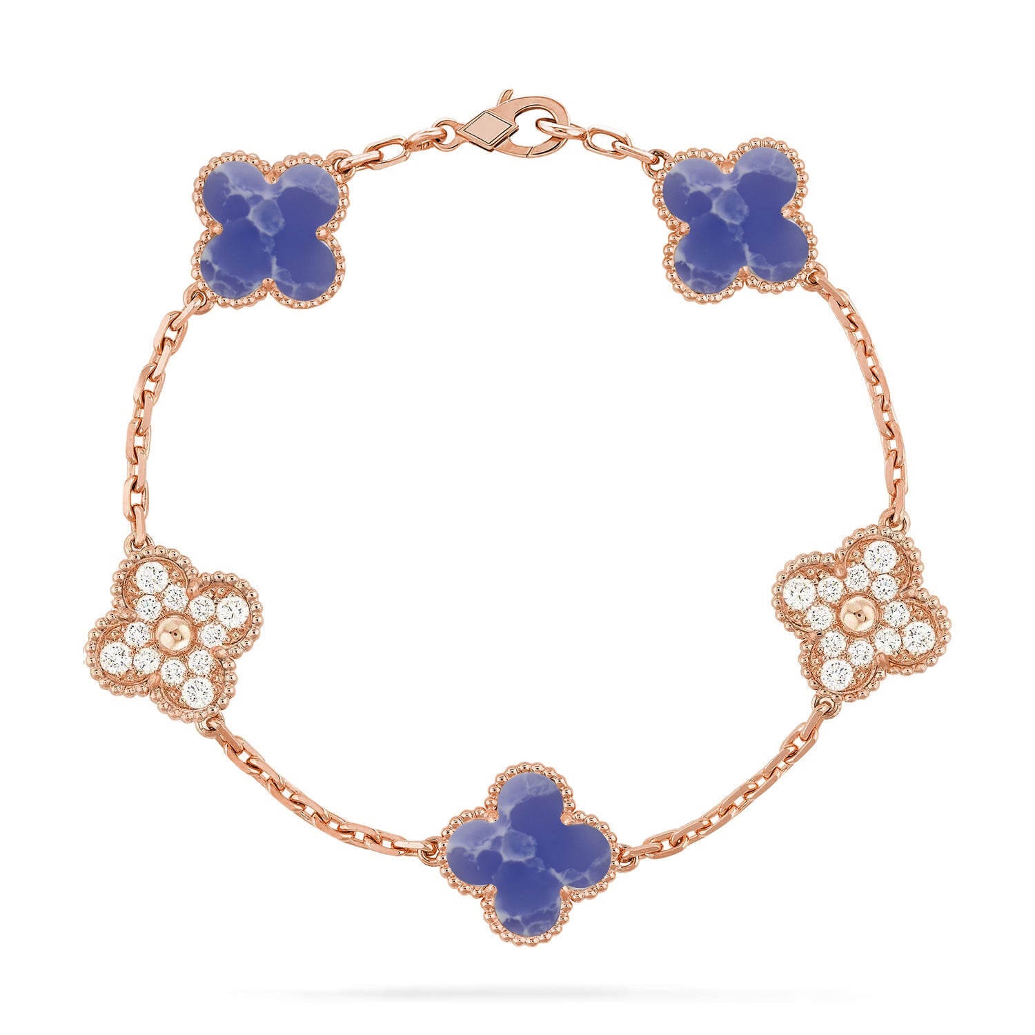 [Lumi jewelry]CLOVER 5 MOTIF BLUE VEINS BRACELET COLLECTION