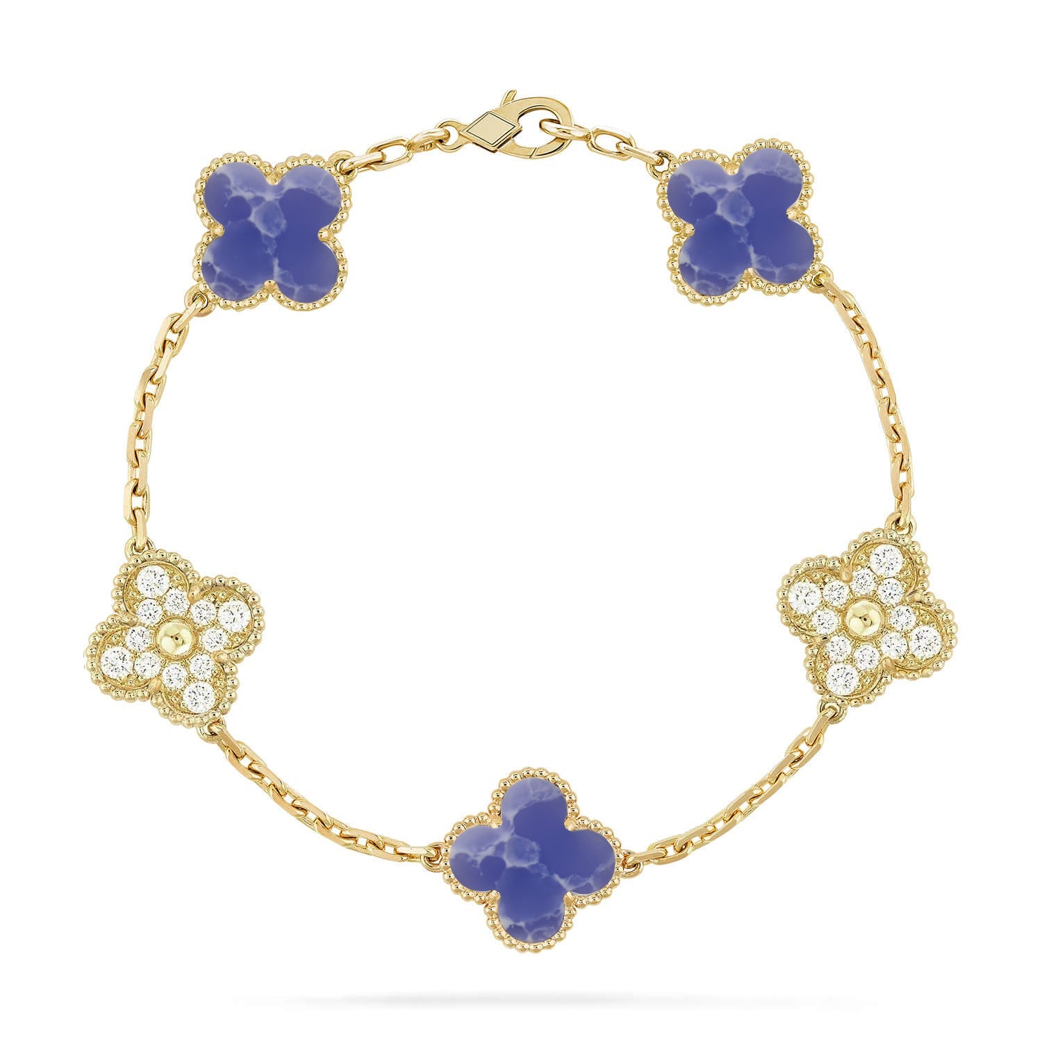 [Lumi jewelry]CLOVER 5 MOTIF BLUE VEINS BRACELET COLLECTION