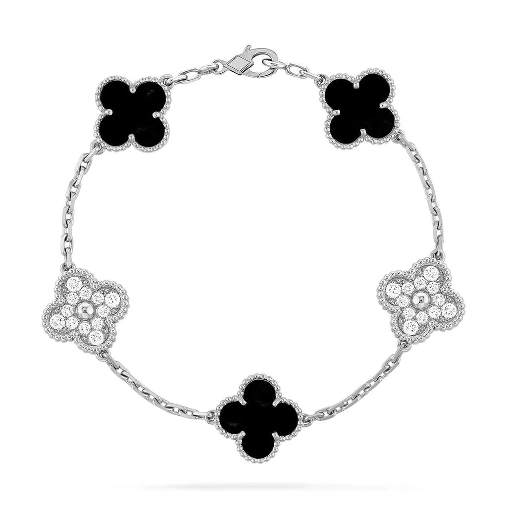 [Lumi]New  CLOVER 5 MOTIF ONYXS BRACELET COLLECTION