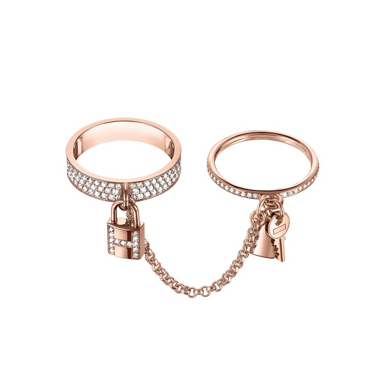 ¡®Lumi¡¯HM KELLY CLOCHETTE DOUBLE RING IN  WITH DIAMONDS