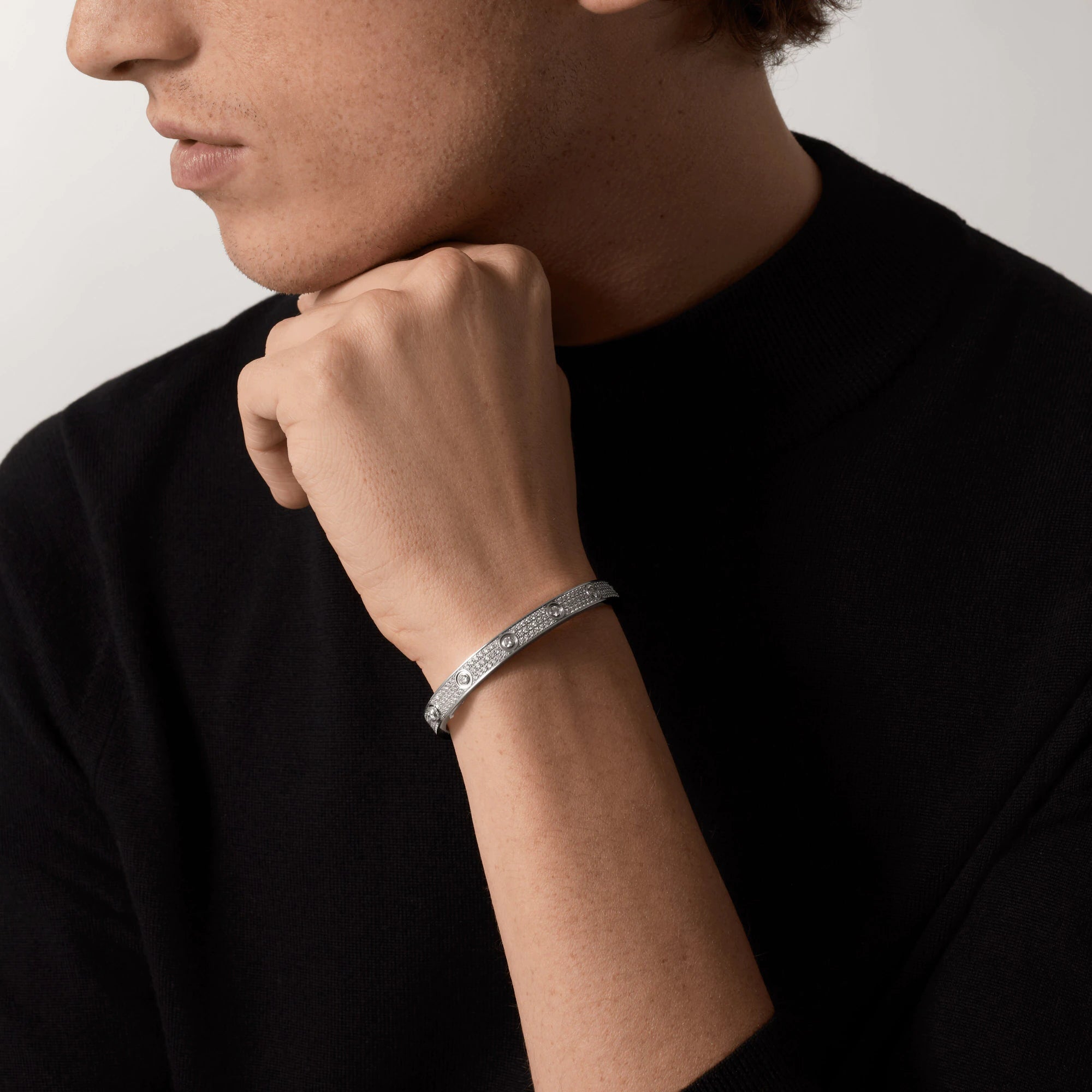 ¡®Lumi¡¯LOVE BRACELET 6.1MM DIAMOND-PAVED 10 BIG DIAMONDS