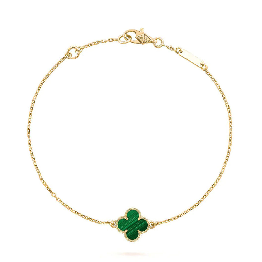¡®Lumi¡¯CLOVER BRACELET MALACHITE 1 MOTIF