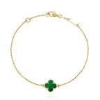 ¡®Lumi¡¯CLOVER BRACELET MALACHITE 1 MOTIF