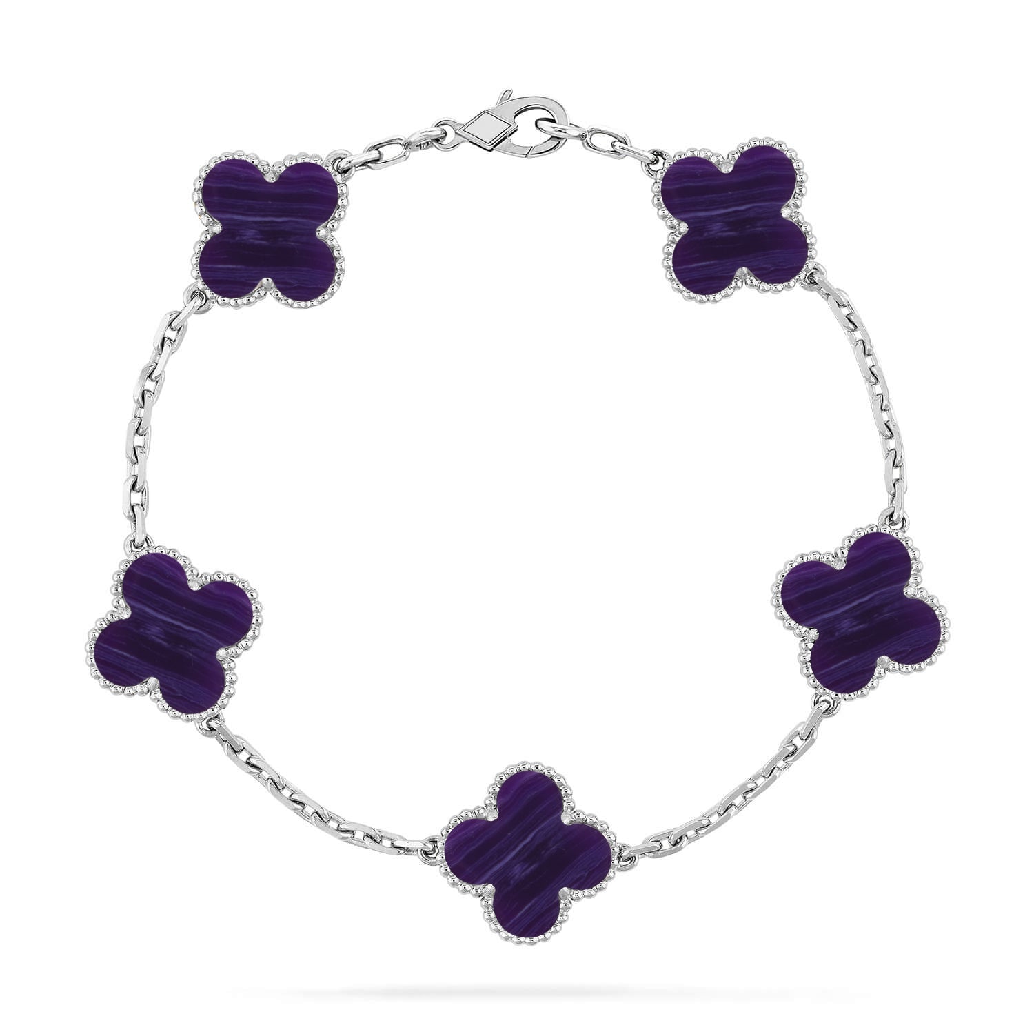 [Lumi]New CLOVER 5 MOTIF PURPLE STRIPES BRACELET COLLECTION