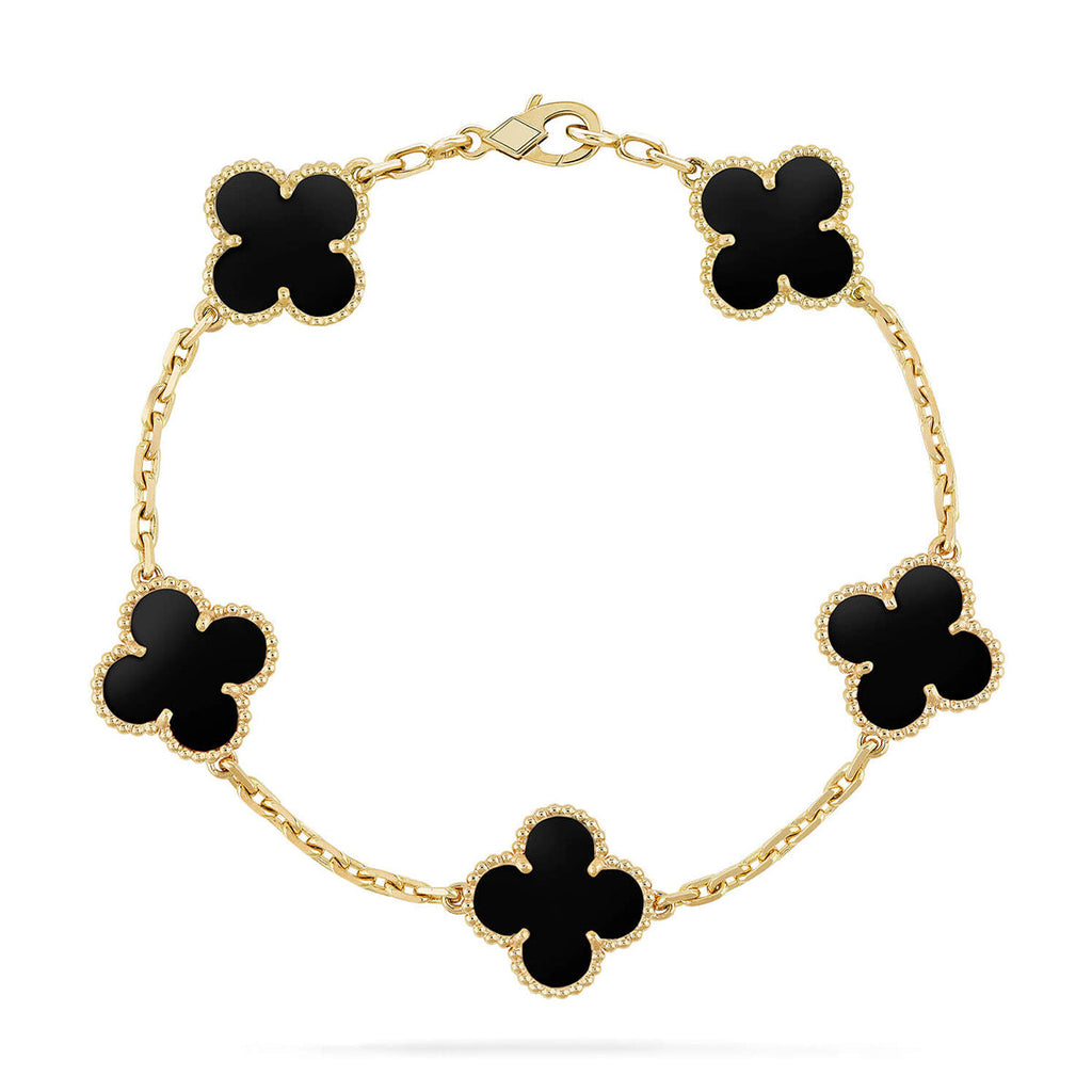 [Lumi]New  CLOVER 5 MOTIF ONYXS BRACELET COLLECTION