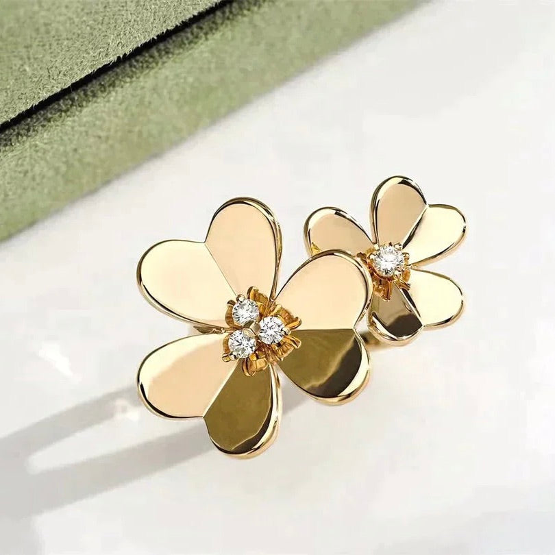 ¡®Lumi¡¯CLOVER COMOS GOLD DIAMOND RING
