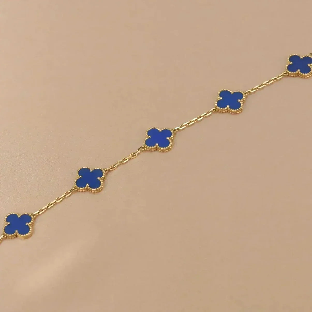 [Lumi jewelry] CLOVER 5 MOTIF BLUE AGATE BRACELET COLLECTION
