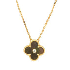 ¡®Lumi¡¯CLOVER 15MM DIAMOND AND MOTHER-OF-GREY NECKLACE