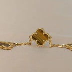 [Lumi]New  CLOVER 5 MOTIFS TIGER EYE BRACELET COLLECTION