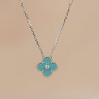 ¡®Lumi¡¯CLOVER 15MM DIAMOND SVRES PORCELAIN  NECKLACE SILVER