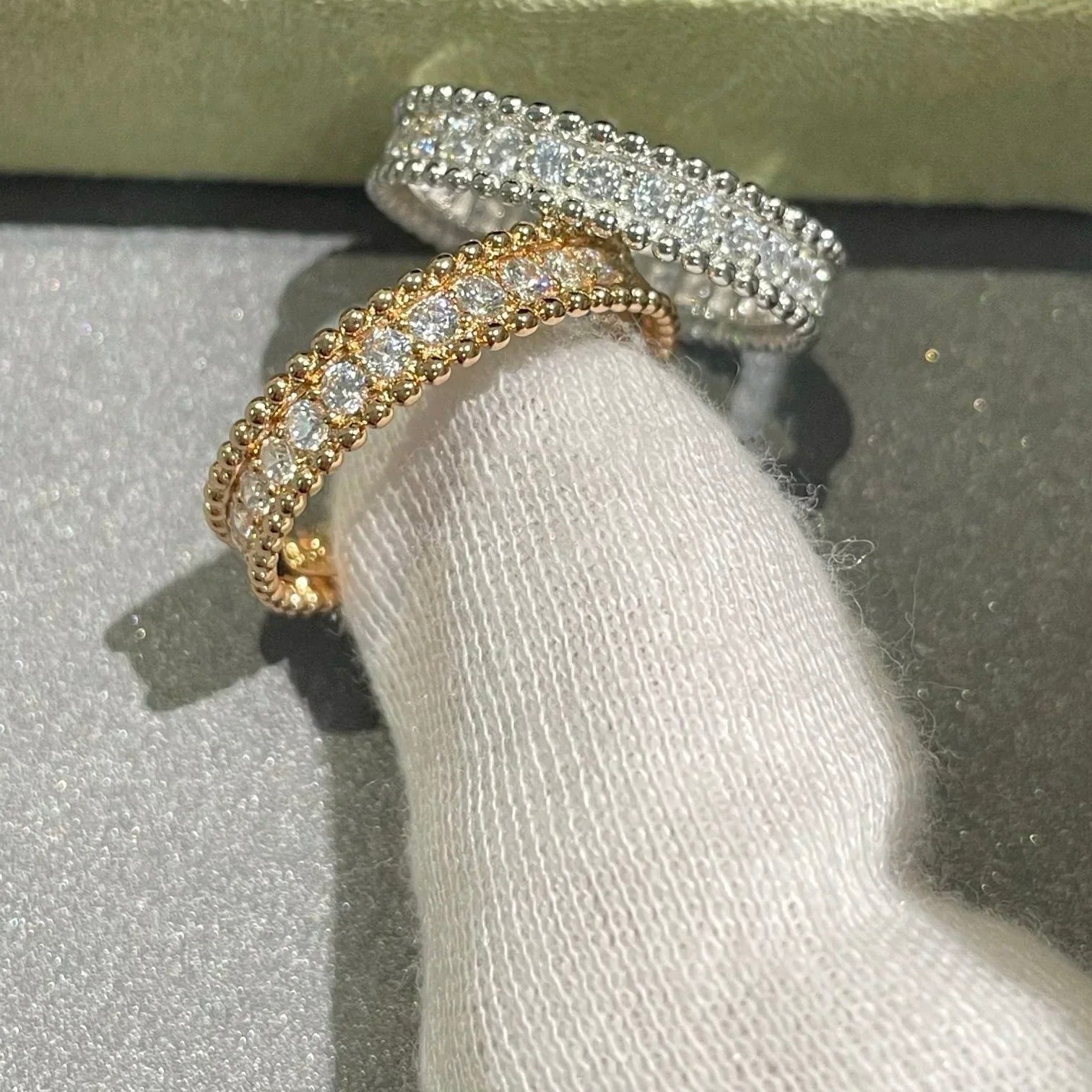 ¡®Lumi¡¯PERLEE DIAMOND SILVER RING