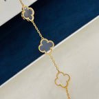 [Lumi jewelry]CLOVER 5 MOTIF ROCK CRYSTAL BRACELET