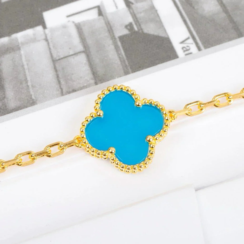 [Lumi]New  CLOVER 5 MOTIF TURQUOISE BRACELET COLLECTION