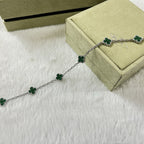 [¡®Lumi¡¯]CLOVER 6 MOTIF MALACHITE BRACELET